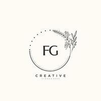 FG Beauty vector initial logo art, handwriting logo of initial signature, wedding, fashion, jewerly, boutique, floral and botanical with creative template for any company or business.