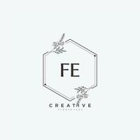 FE Beauty vector initial logo art, handwriting logo of initial signature, wedding, fashion, jewerly, boutique, floral and botanical with creative template for any company or business.