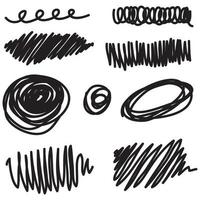 doodle sketchy pen and scrible isolated on white background .vector illustration vector