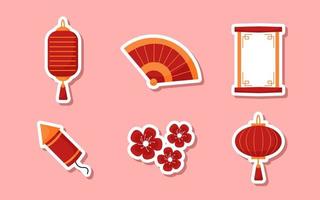 Chinese new year sticker vector