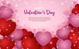 Valentines day background gradient love vector