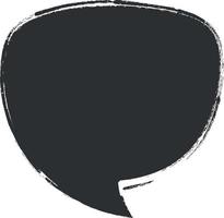 Hand-drawn speech bubble. Grunge styled. vector