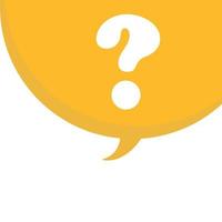 yellow speech bubble hand draw cartoon message box with question mark icon vector