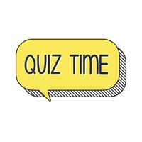 Quiz logo with speech bubble symbols, concept of questionnaire show sing, quiz. vector