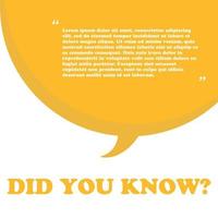 Did you know speech bubble vector