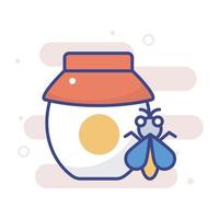 Honey vector filled outline icon style illustration. EPS 10 file