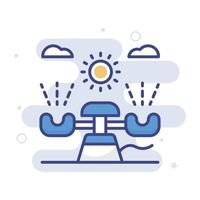 Fountain vector filled outline icon style illustration. EPS 10 file