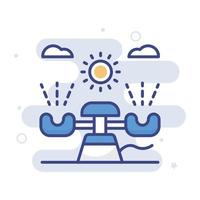 Fountain vector filled outline icon style illustration. EPS 10 file