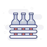 Bottle vector filled outline icon style illustration. EPS 10 file