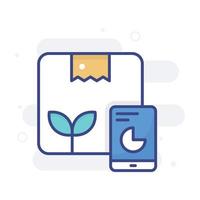 Product Graph vector filled outline icon style illustration. EPS 10 file