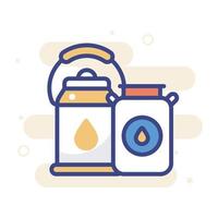 Water Can vector filled outline icon style illustration. EPS 10 file