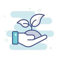 Growth vector filled outline icon style illustration. EPS 10 file