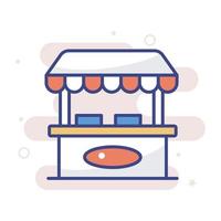 Stall vector filled outline icon style illustration. EPS 10 file