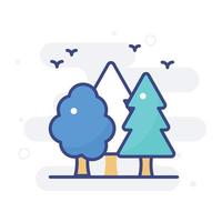 Tree vector filled outline icon style illustration. EPS 10 file