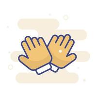 Gloves vector filled outline icon style illustration. EPS 10 file