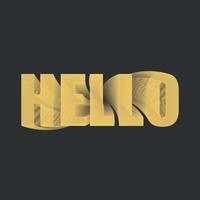 Hello. 3d letters. vector