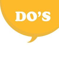 Do's on doodle speech bubble vector