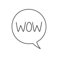 Wow. phrase. design element vector