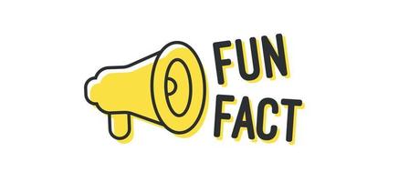 Fun fact megaphone banner design vector