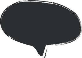 Hand-drawn speech bubble. Grunge styled. vector