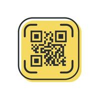 código qr para teléfono inteligente. inscripción escanéame con el icono del teléfono inteligente. código qr para el pago. vector. vector