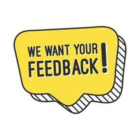 We want your feedback on speech bubble vector