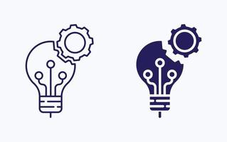 Tech Innovation bulb illustration icon vector