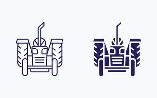 Tractor vehicle vector illustration icon