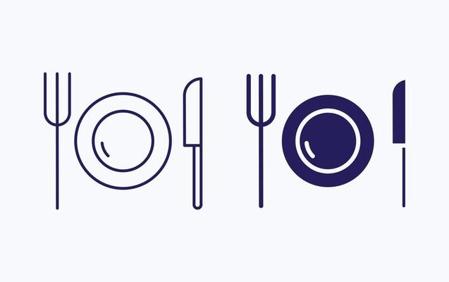 Tableware illustration icon