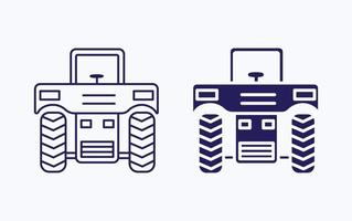 Tractor vehicle vector illustration icon