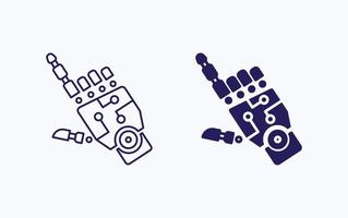 Robot hand illustration icon vector