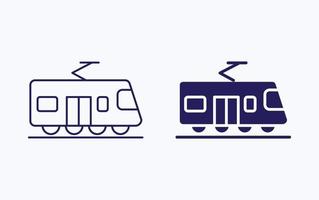 icono de ilustración de ubicación de metro de tranvía vector