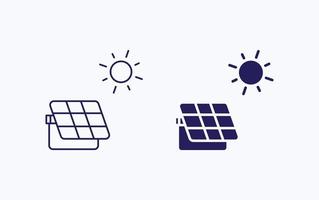 icono de ilustración de paneles solares vector