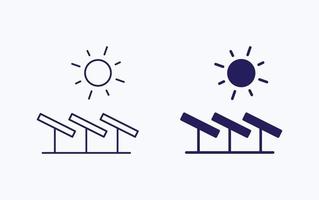 Solar panels illustration icon vector