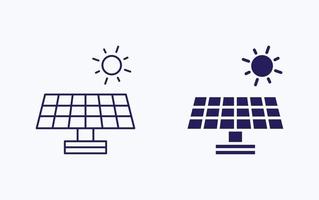 Solar panels illustration icon vector