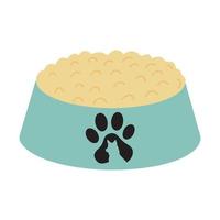 Animal food bowl. Vector illustration.