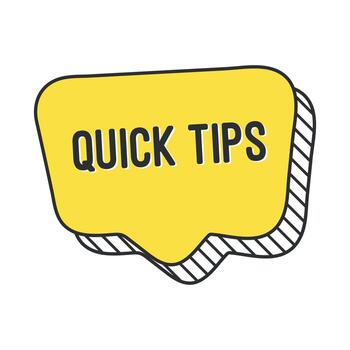 consejos rápidos sobre la burbuja del habla vector