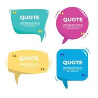 colored dialog balloons quotes vector