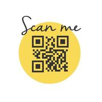 QR code for smartphone. Inscription scan me with smartphone icon. Qr code for payment. vector