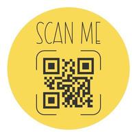 QR code for smartphone. Inscription scan me with smartphone icon. Qr code for payment. vector