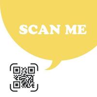 código qr para teléfono inteligente. inscripción escanéame con el icono del teléfono inteligente. código qr para el pago. vector. vector