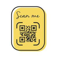 QR code for smartphone. Inscription scan me with smartphone icon. Qr code for payment. Vector. vector