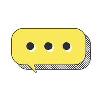 message speech bubble. Three dots. vector
