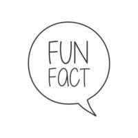 Fun Fact on doodle speech bubble vector