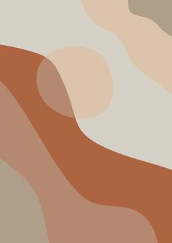 Abstract background with organic shape and hand draw line in pastel colors. Modern design template with space for text. Minimal stylish cover for branding design. vector