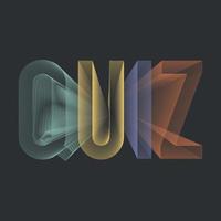 Quiz multicolor letters. Logo design. vector