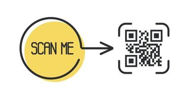 QR code for smartphone. Inscription scan me with smartphone icon. Qr code for payment. Vector. vector