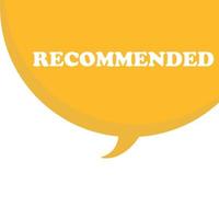 recommended sign. recommended square speech bubble. recommended vector