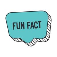 Fun fact on speech bubble vector