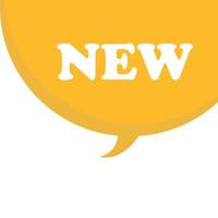 New sign. new square speech bubble. new vector